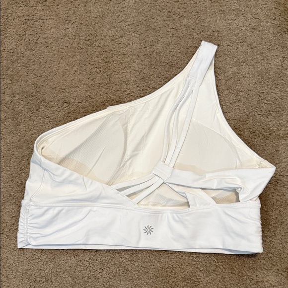 Athleta White One-Shoulder Sports Bra - Picture 2 of 4